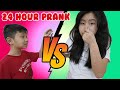 24 hour challenge Sibling Prank War Sis VS Bro