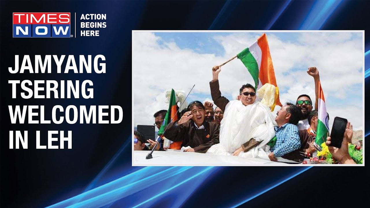 india upfront yesterday Locals welcome Hero MP Jamyang Tsering Namgyal in Leh