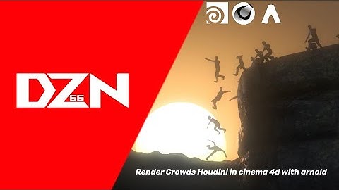 Render crowd Houdini [usd] in cinema 4d R25 Arnold (Bonus video)