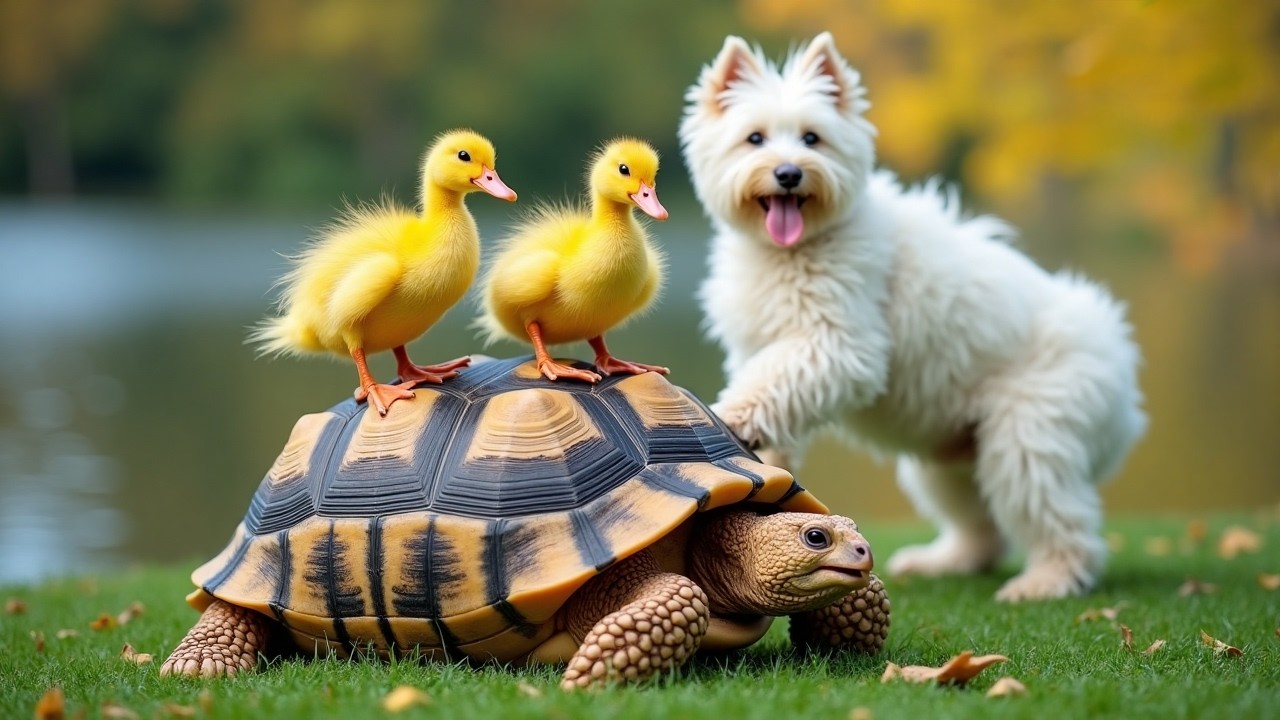 Peaceful Piano & Baby Animals for Stress Relief ~ Relaxing Music, Cute Ambience 4K