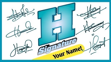 H Signature style easy । How to creat my name signature। Request Best Signature