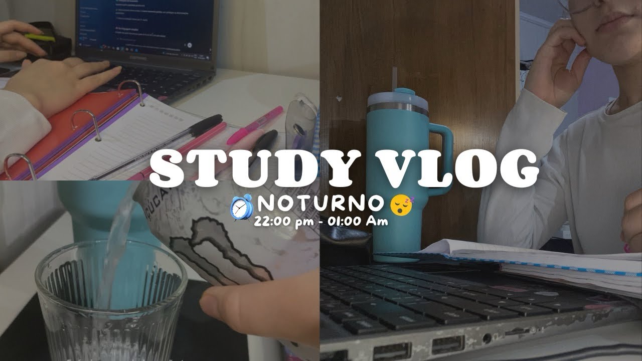 Study vlog | noite produtiva e realista de estudos🌛📚