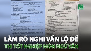 Làm rõ nghi vấn lộ đề thi tốt nghiệp môn Ngữ văn  | VTC14
