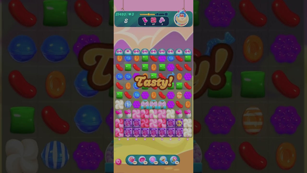 Candy Crush Level 21493 with boosters 