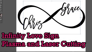 Infinity Name Sign for Plasma, Laser, Vinyl and Other Cutters in Adobe Illustrator