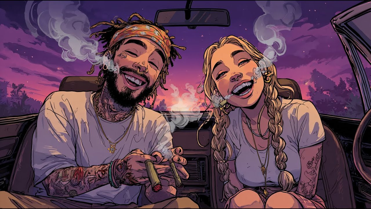 🎧Lost in the Purple Night — 420 Chill Rap & Bluesy Hip-Hop🌆🎧