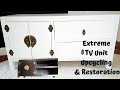 Extreme TV Unit Makeover: Upcycling &amp; Restoration for a Stunning Living Room Transformation