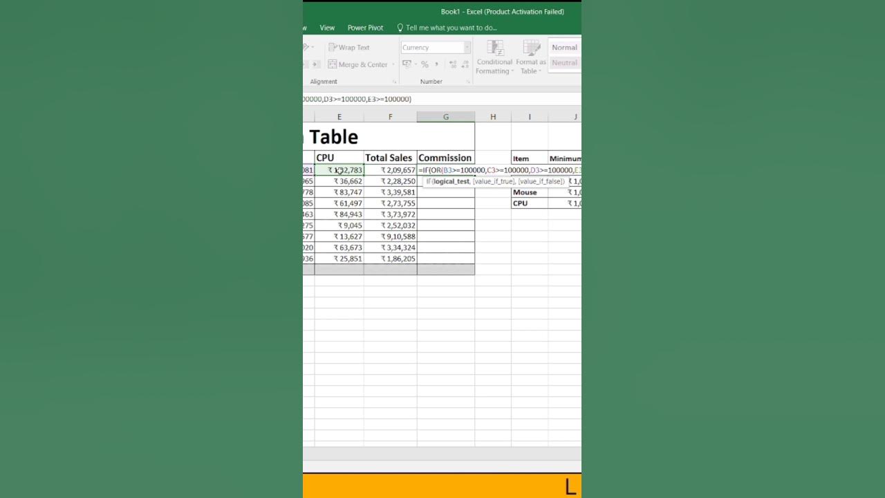  107 if or formula in excel with question full video link in