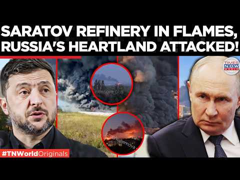 SARATOV REFINERY ENGULFED: Ukrainian Drones Strike Rosneft Oil Facility in Russia | Times Now World