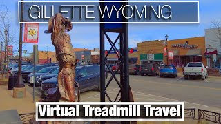 City Walks - Gillette Wyoming - Treadmill Travel Walk in the powder River basin - Virtual Walks