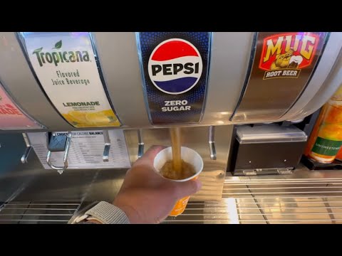 Awesome Soda Refills POV ASMR Getting Drinks Soda Fountain Machine Coke Pepsi Dr Pepper Mountain Dew