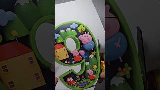Paper Cut ✂️ Peppa Pig #peppapig #papercraft #numbers #shorts #satisfying