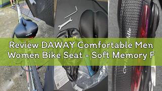 Review DAWAY Comfortable Men Women Bike Seat - Soft Memory Foam Padded Bicycle Seat, Bike Saddle Rep screenshot 4
