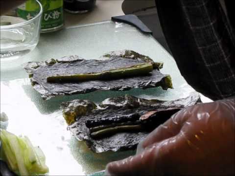 Asparagus and portabella mushroom sushi making demonstration youtube Stue asparagus