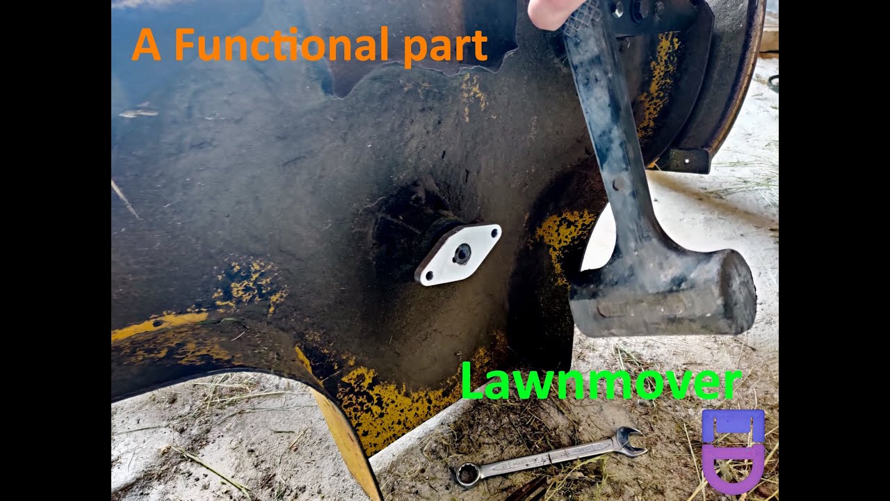 Making a rotor axle bracket for a lawnmover