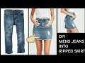 DIY Convert/Recycle Old Jeans Into skirt
Reuse old jeans