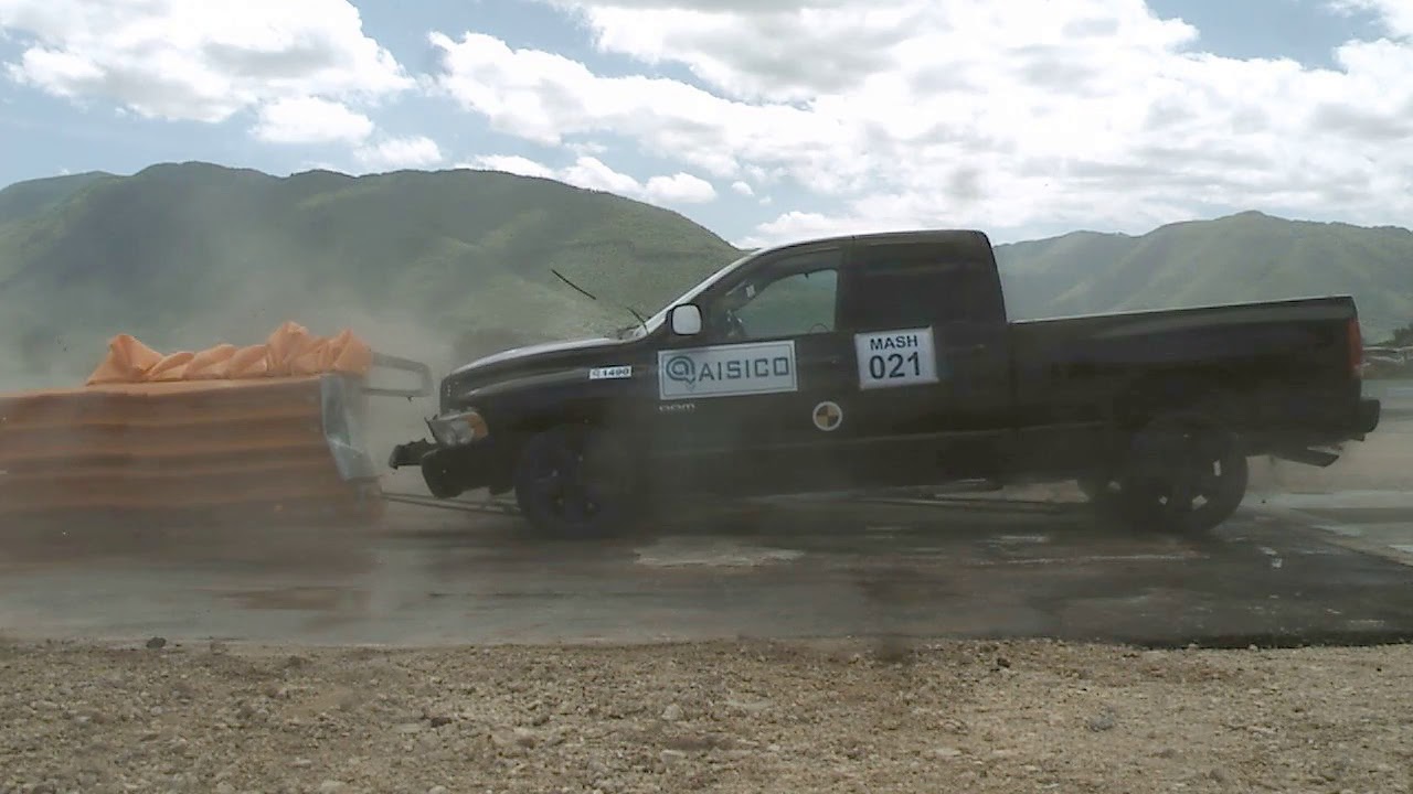 CCS MASH TL3 The Crash Cushion System MASH TL3 YouTube