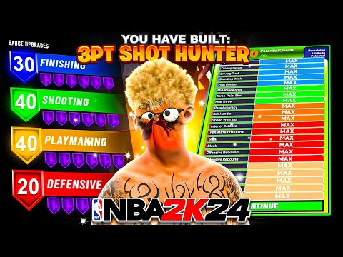 The BEST POINT GUARD BUILDS in NBA 2K24 - BEST 3 PT SHOT HUNTER BUILD + BEST HOF BADGES 2K24