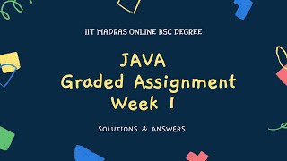 Famous IIT Madras Bsc Online Degree JAVA Graded Assignment Week 1 Answers | Solutions | DIPLOMA. Wealth