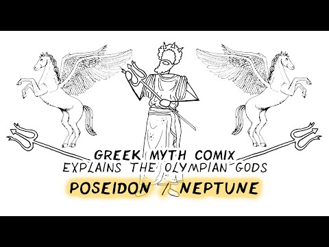 Poseidon / Neptune: Greek Myth Comix explains the Olympian Gods (OCR GCSE learning and revision)