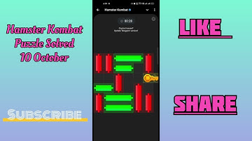 10 October Mini Game Key 100% Solved | Hamster Kombat Puzzle For Today 🥰