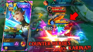 KARINA VS. BURST COUNTER HEROES?! 😱🔥 WHO WILL WIN?! 🔥 TOP 1 GLOBAL KARINA