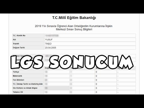 LGS SONUCUM? - YÜZDELİK DİLİM VE PUANIM