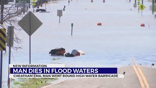 Man dies in flood waters