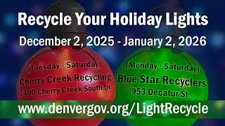 Recycle your Holiday Lights in Denver