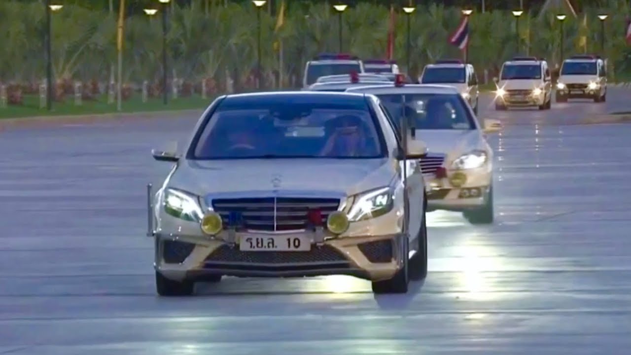 Thai Royal Motorcade ขบวนเสด็จพิธีเปิดอุทยานราชภักดิ์