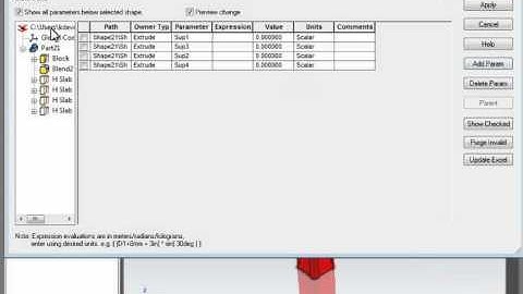 Suppression Based Parameter in IRONCAD.