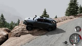 Driving My Twin Turbo Lifted 4Runner Into a Wall Then Off a Cliff in BeamNG Drive