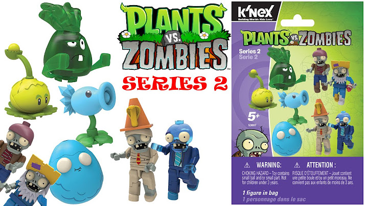 Plants vs Zombies Series 2 Blind Bags Figures Toy Review & Opening K'Nex Toys