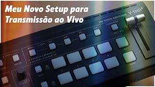 Meu novo setup para transmissão ao vivo [Switcher Roland V-1HD+ e Placa UVC01]