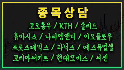 주식종목상담 | 솟아날 구멍은 있다!! 쏠리드/프로스테믹스/라닉스/에스퓨얼셀