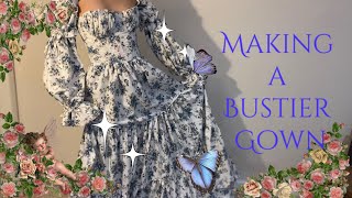 Making a Bustier Gown for $5 out of a bedsheet!! by Momoko 1,377 views 4 months ago 6 minutes, 48 seconds