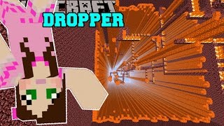 Minecraft: LAVA DROPPER OF DOOM!!  LIBRARY DROPPER  Custom Map [2]