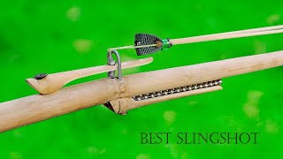 bamboo slingshot | slingshot from bamboo with flexible storage | Wood Art TG
