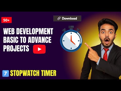 Simple Stopwatch Using HTML, CSS & JavaScript | Beginner-Friendly Project