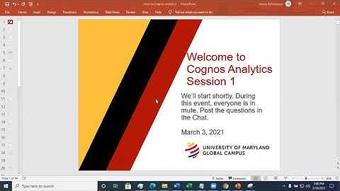 Data 610 Introduction to Cognos Analytics