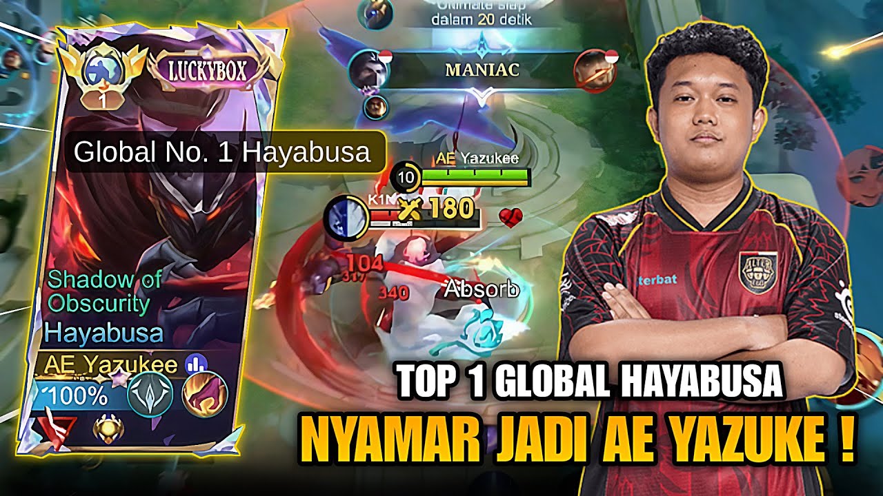 REAKSI PUBLIK PRANK NYAMAR JADI AE YAZUKEE 🔥 TOP 1 GLOBAL HAYABUSA ! MOBILE LEGENDS !