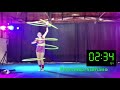 World Record. Longest Duration of 5-Hoop On-Body Split.