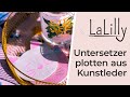 Süße Katzen-Untersetzer aus Kunstleder mit dem Cricut Maker plotten | LaLilly