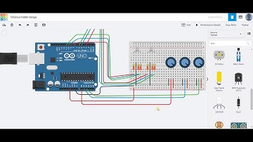 Uzaktan Eğitim 6. Sınıf Tinkercad Potansiyometrelerle RGB Ayarlanabilir Led Yakma Ders-12