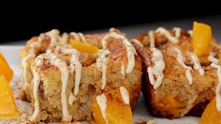 How To Make Fluffy Peach Cobbler Cinnamon Rolls