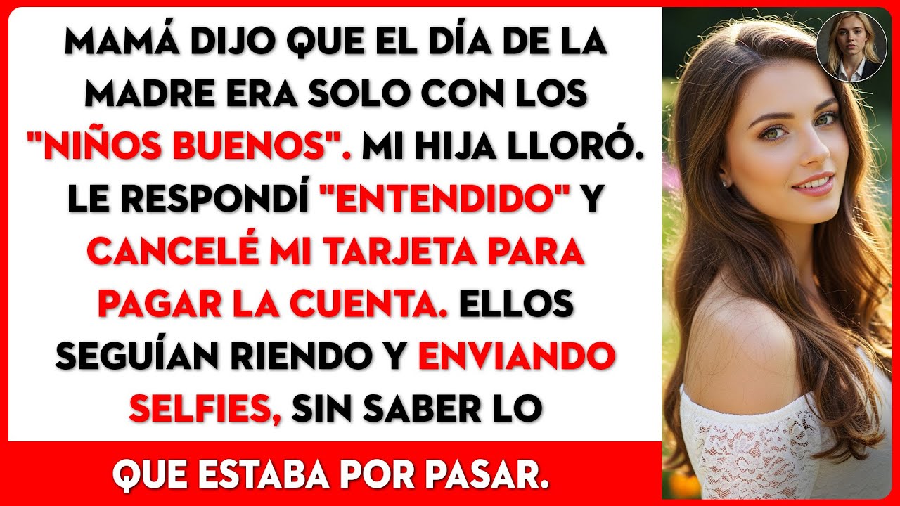 Mamá dijo que el Día de la Madre era solo para los hijos bien portados. Me pidió no ir. Sonreí.