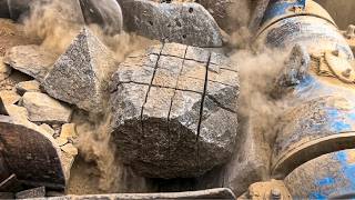 WORLD'S BIGGEST Rock Crusher DESTROYS GIANT Mountain Stone! #crushing #viralvideo 🥵 Part 2