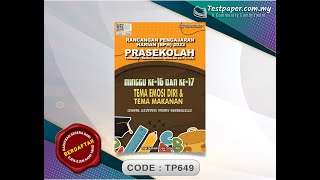 RPH 2022 - PRASEKOLAH MINGGU 16 DAN 17 : TEMA EMOSI DIRI DAN MAKANAN TS25 (BESERTA MODUL AKTIVITI)