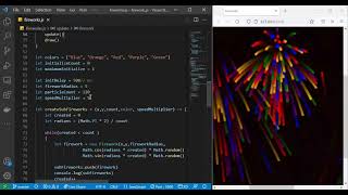 happy new year 2022 ... Coding Animation Fireworks 🔥
