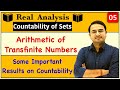 Arithmetic of Transfinite numbers | Some Important Results of Countability of Sets : lec-05